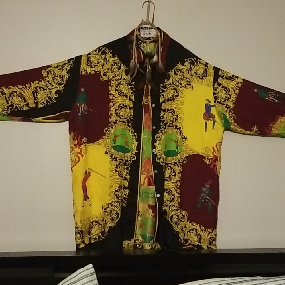 Silk Long Sleeve Button Up Dress Shirt